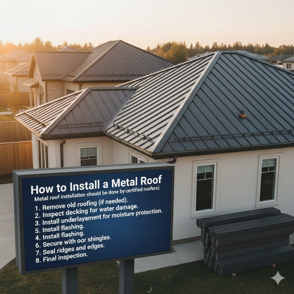 How to Install a Metal Roof (Step-by-Step) - Metal Roof cost