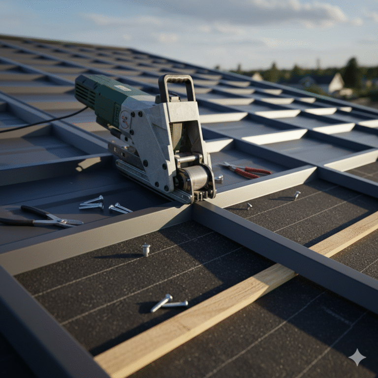 Figuring metal roofing