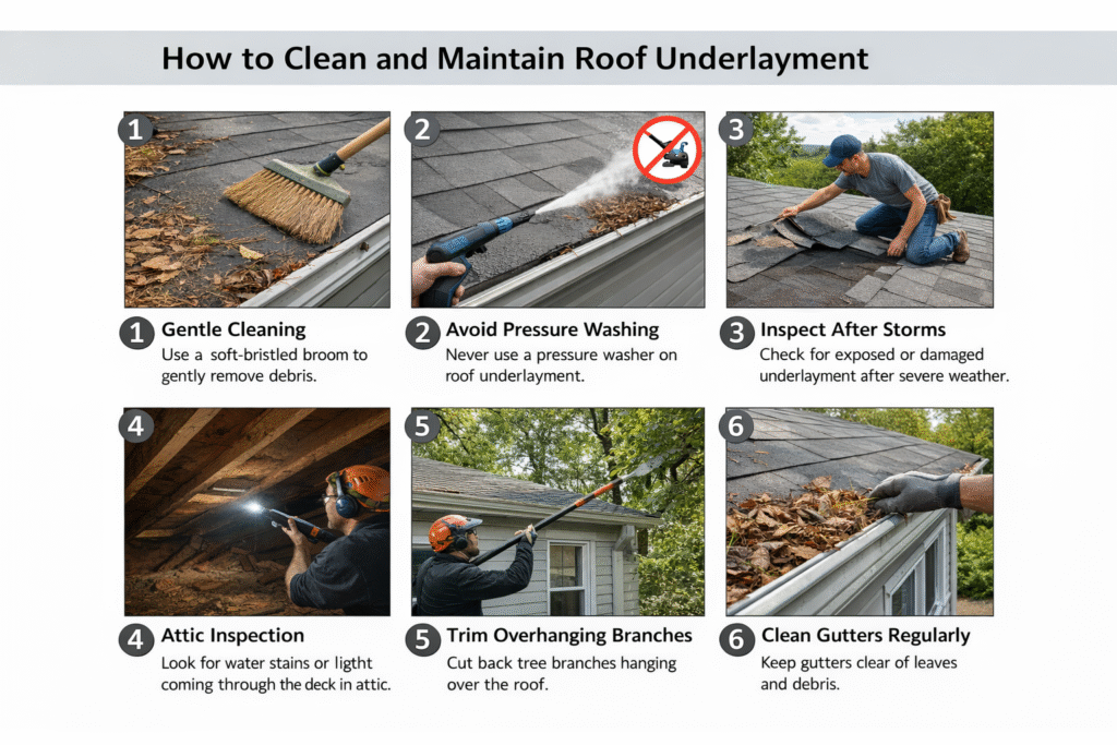 How to Clean and Maintain Roof Underlayment How to Clean and Maintain Roof Underlayment