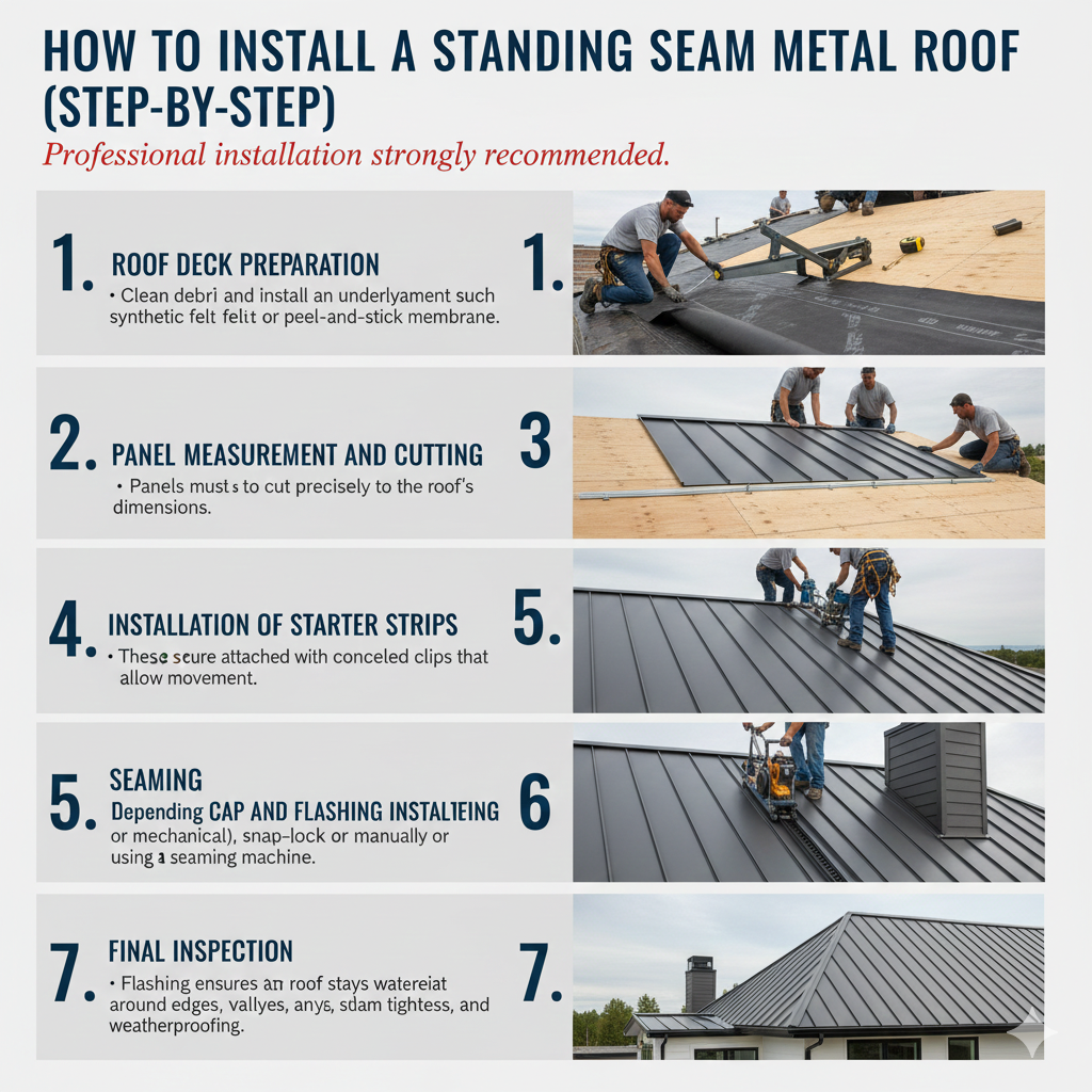 How to Install a Standing Seam Metal Roof
