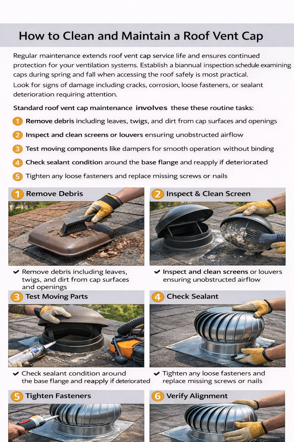 How to Clean Roof Vent Cap