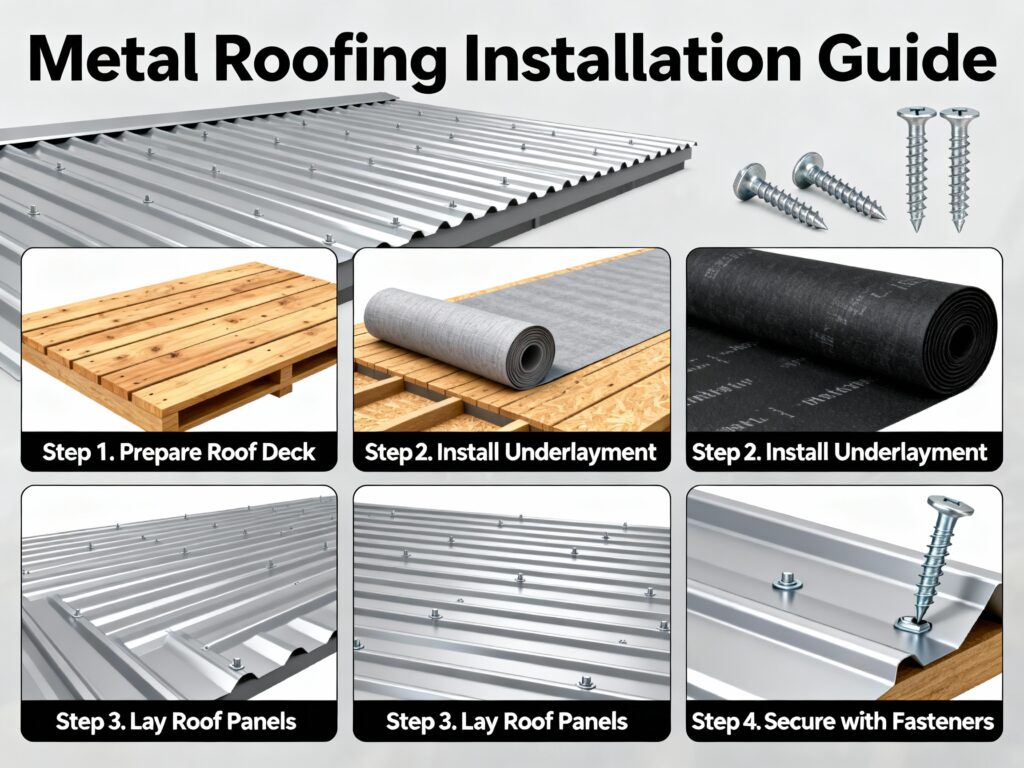 how to install metal roofing