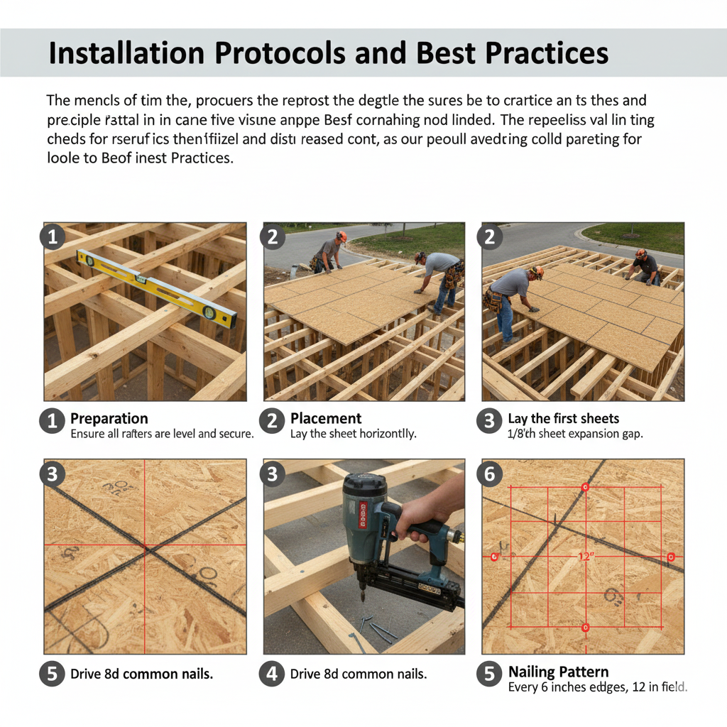 Installation roof sheathing