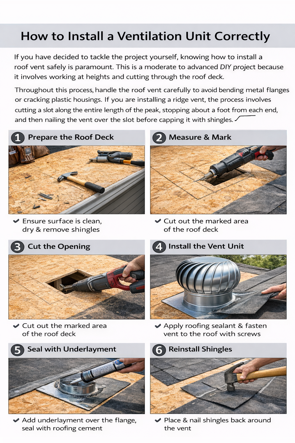 How to Install roof vent