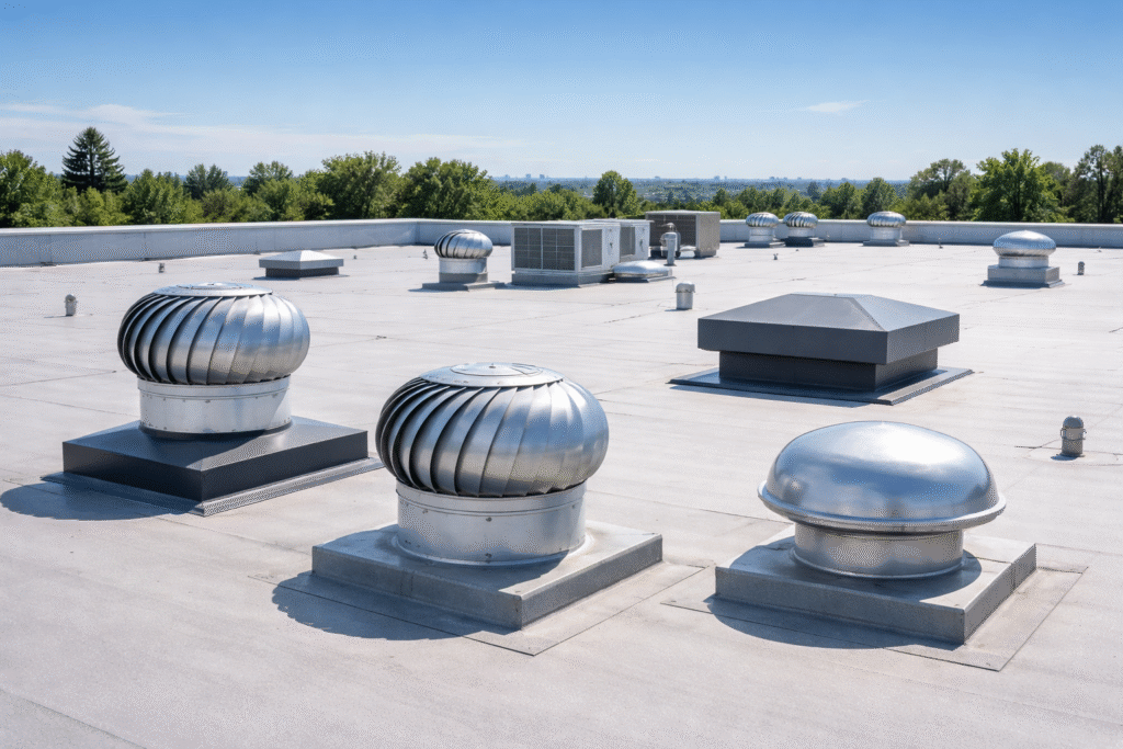 Flat roof vents
