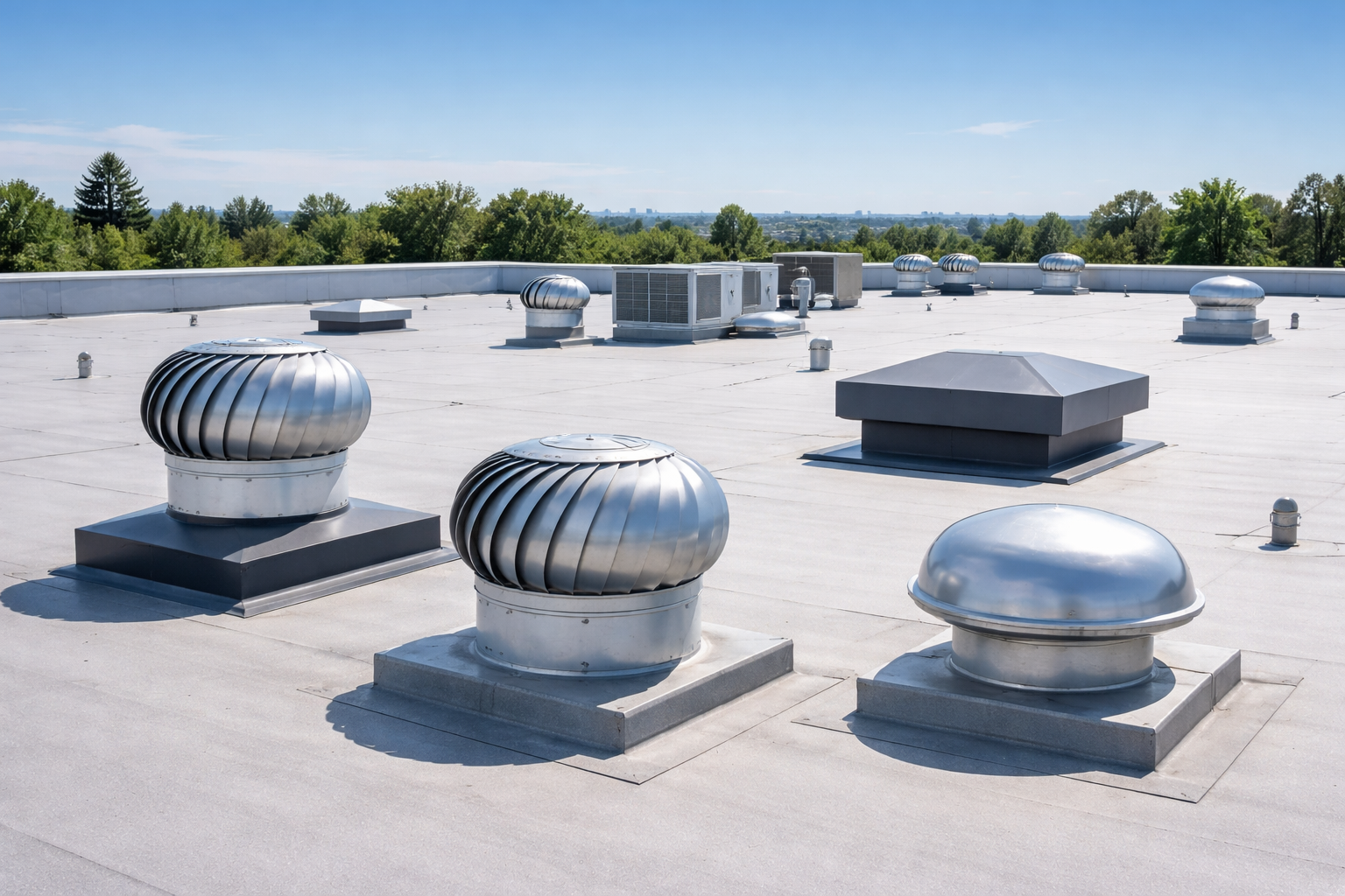 Flat roof vents