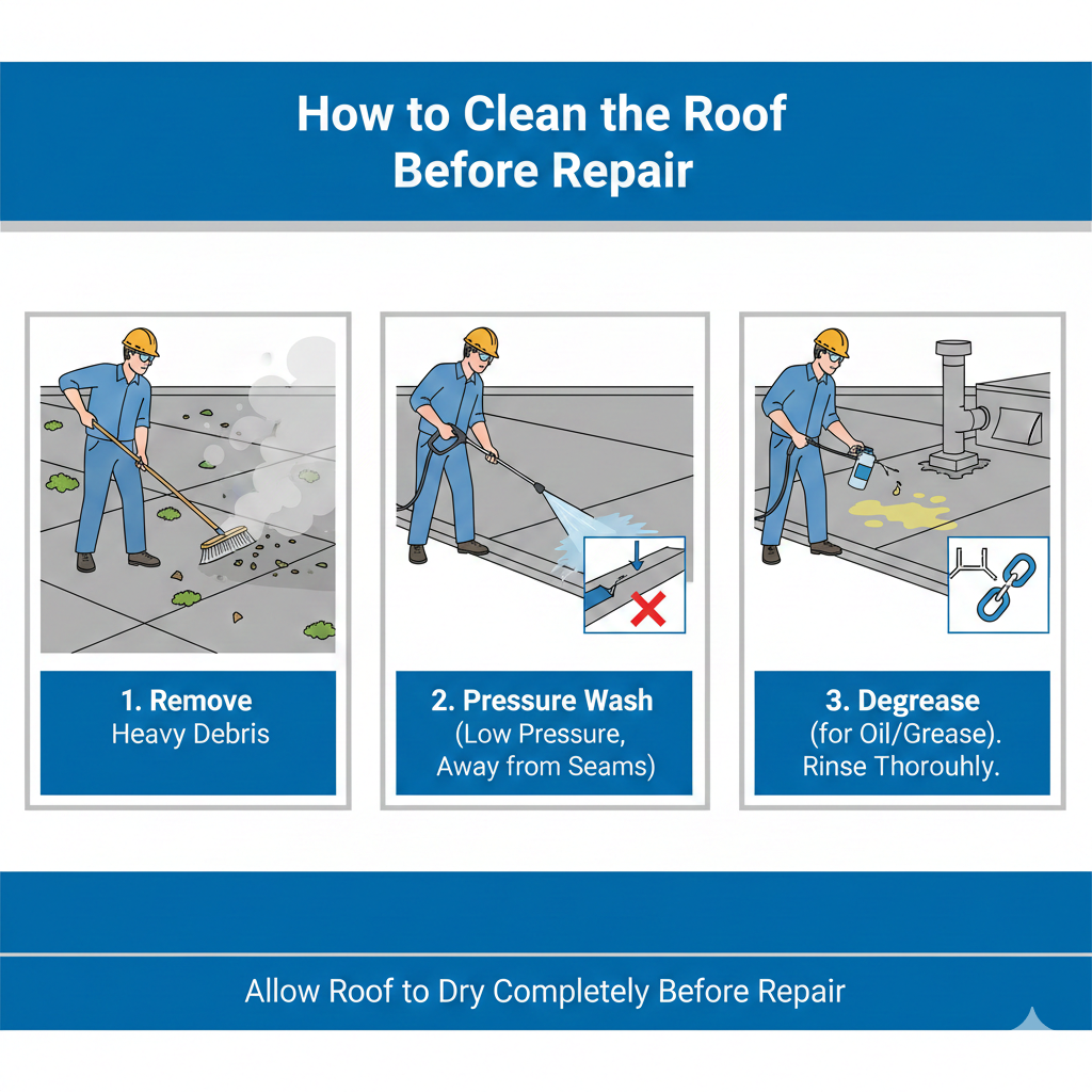 How to Clean the Roof Before Repair