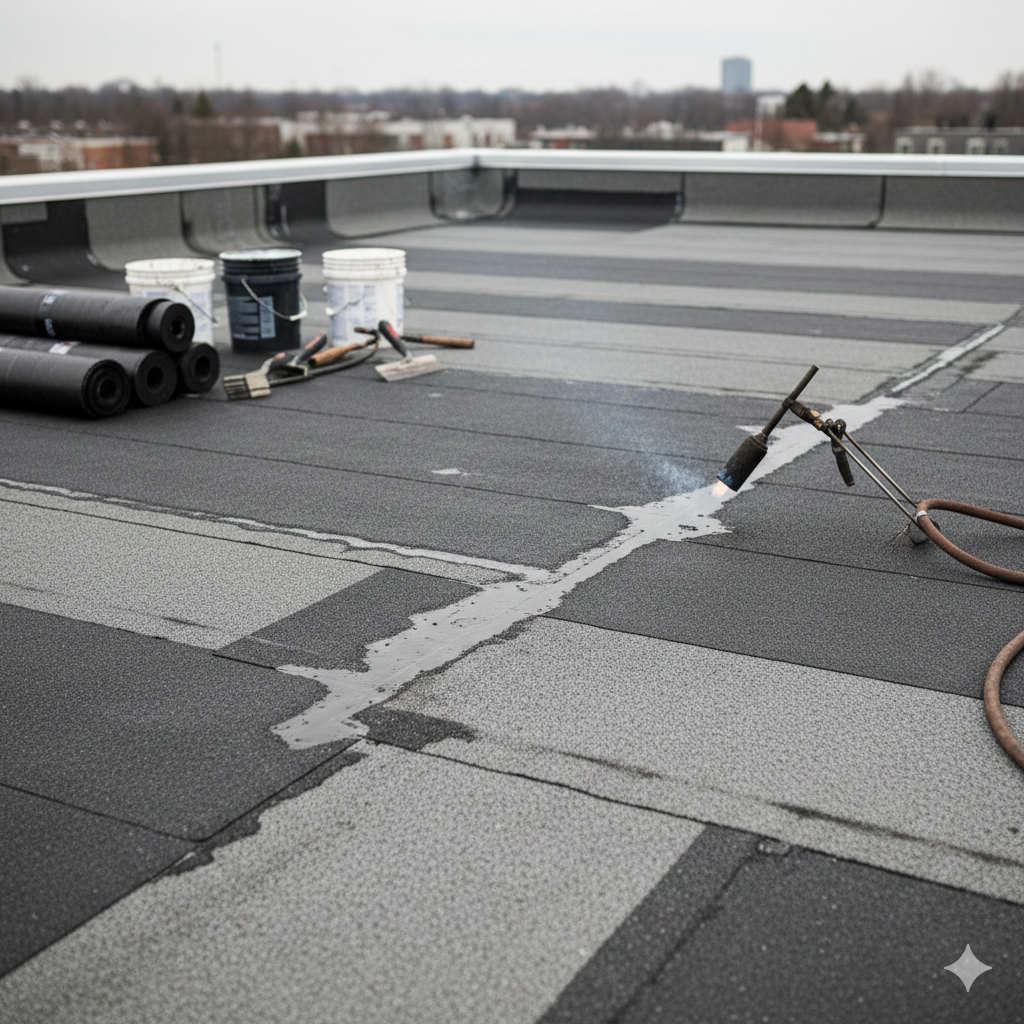 modified bitumen roof repair1