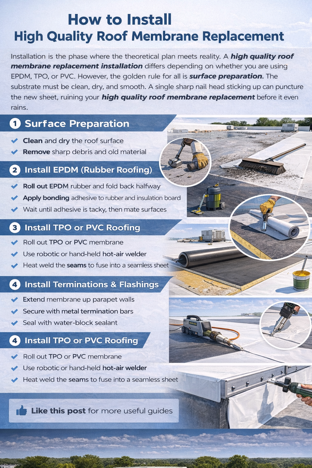 How to Install High Quality Roof Membrane Replacement