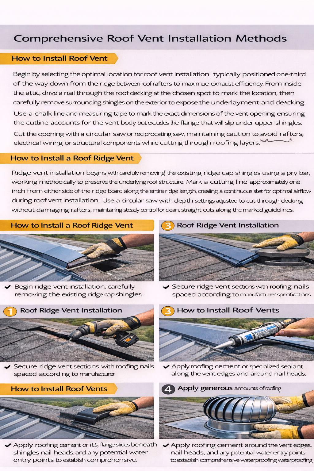 How to Install Roof Vents