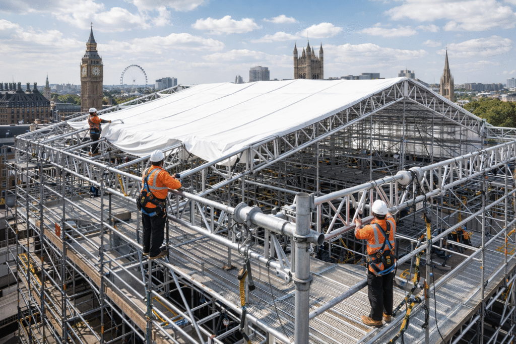 How to Install Safely Temporary roof scaffolding in london