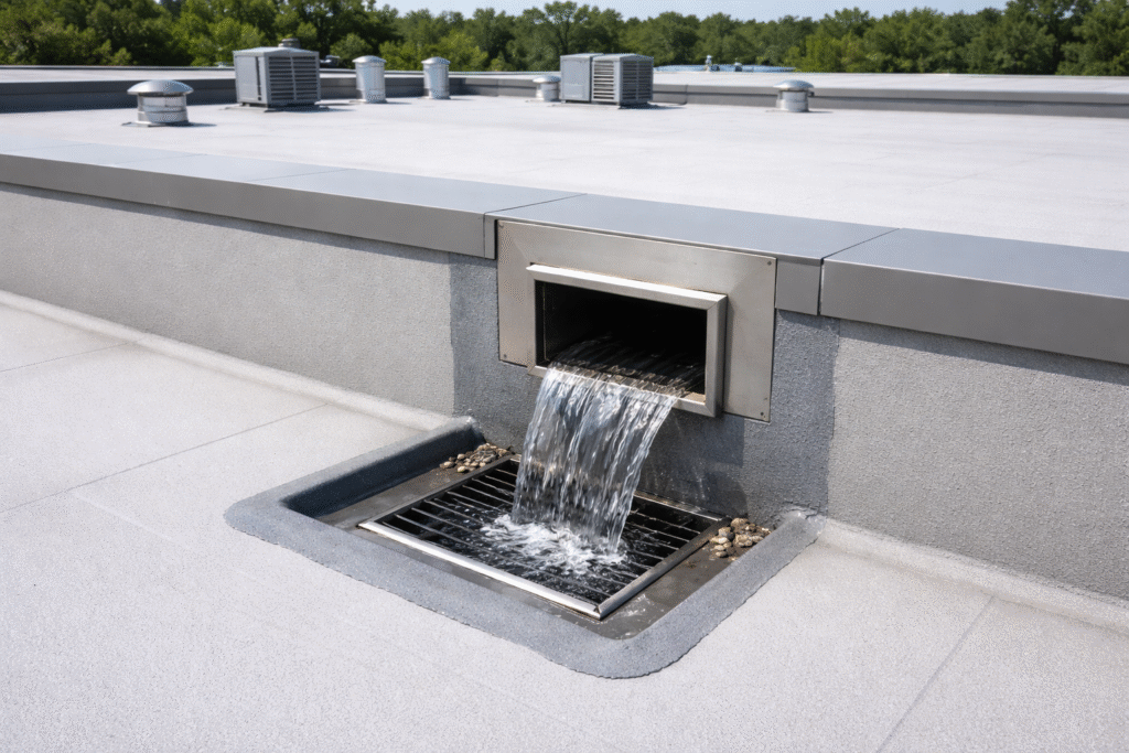 flat roof scupper