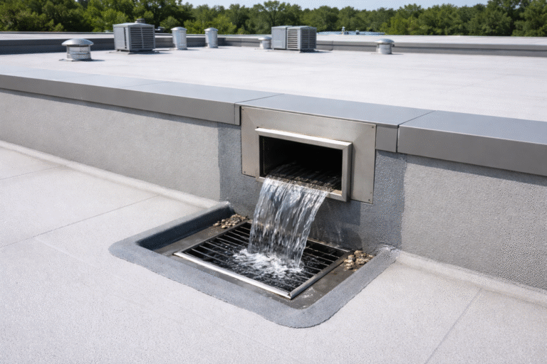 flat roof scupper