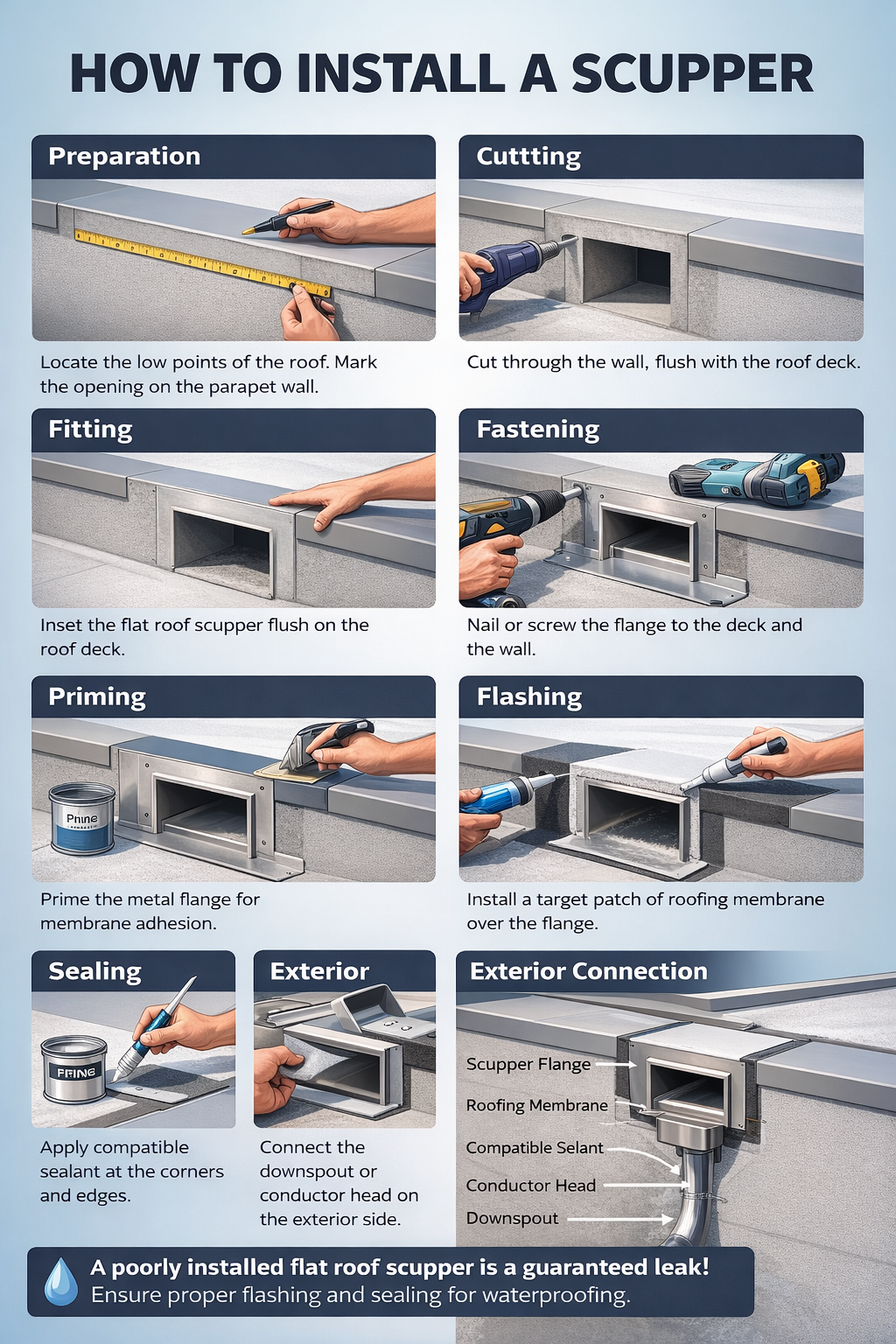 How to Install a Scupper