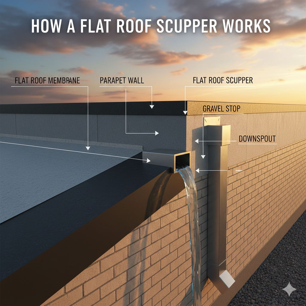 What Is a Flat Roof Scupper?