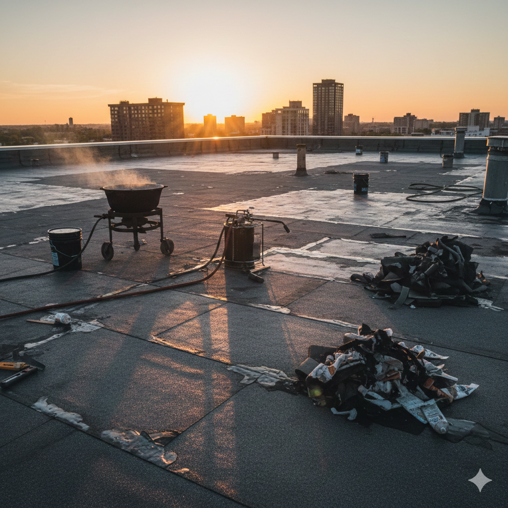 modified bitumen roof repair1