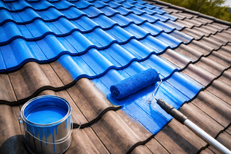 painting roof tiles
