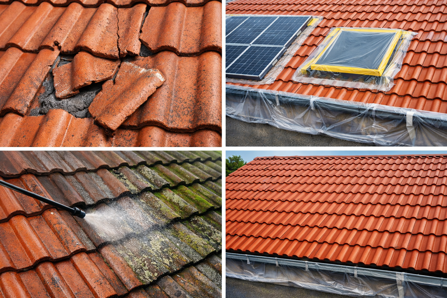 Step-by-Step Preparation painting roof tiles