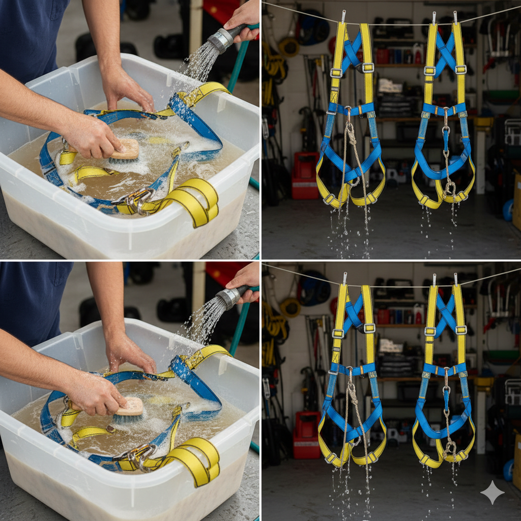 How to Clean roof harness