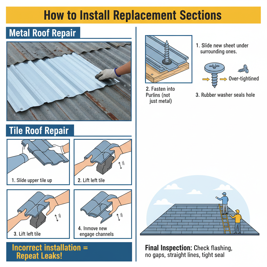 How to Install Replacement Sections