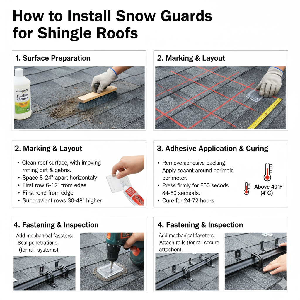 How to Install Snow Guards for Shingle Roofs