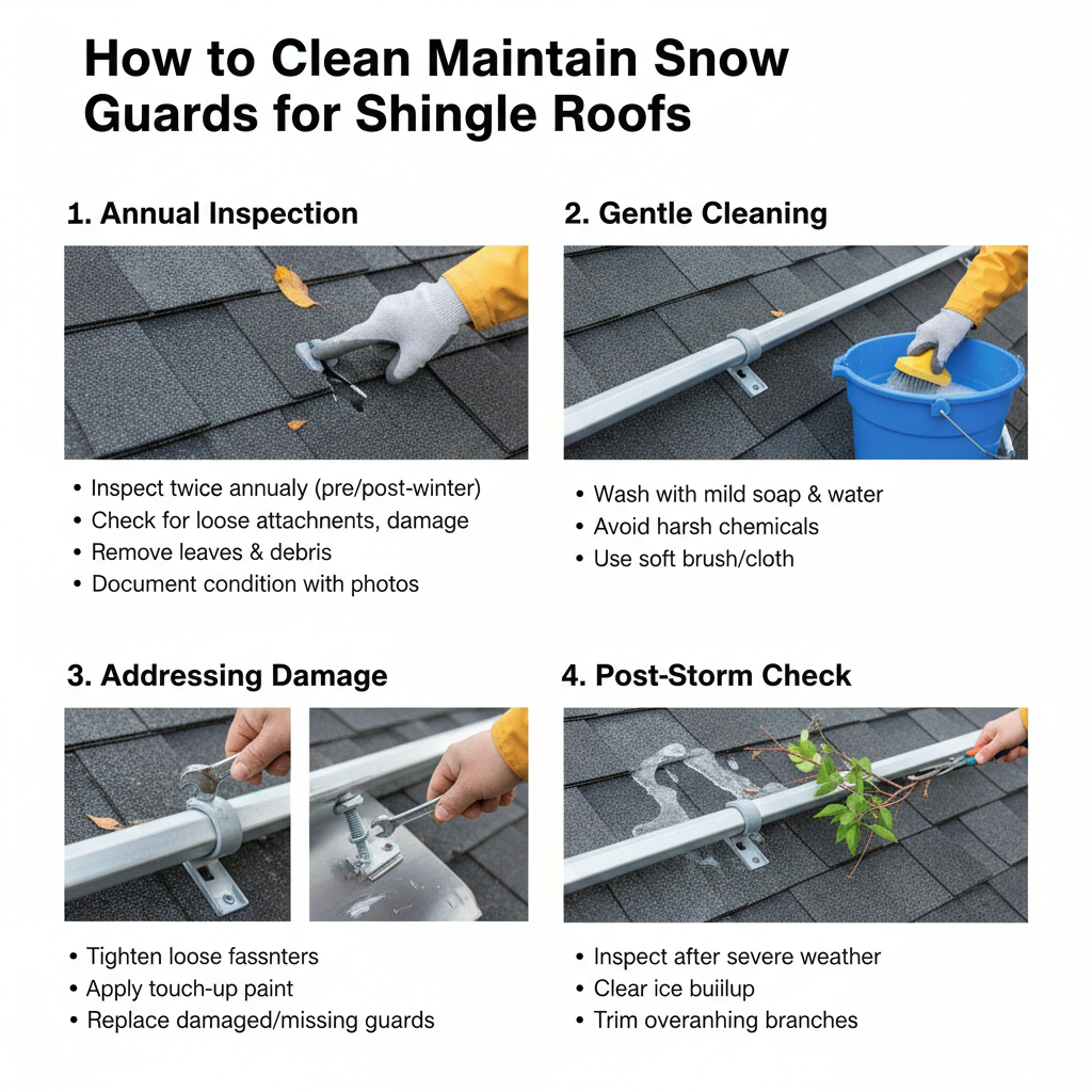 How to Clean and Maintain Snow Guards for Shingle Roofs