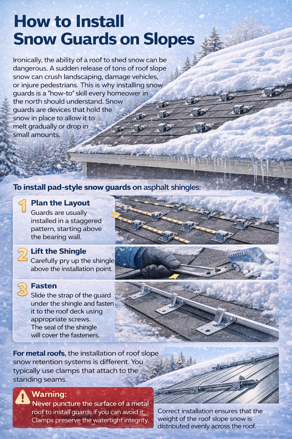 How to Install Snow Guards on Slopes