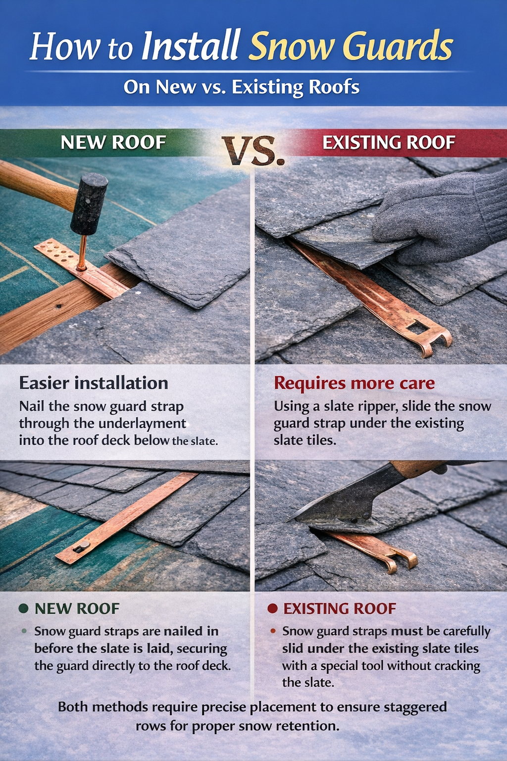 How to Install on New vs. Existing Roofs