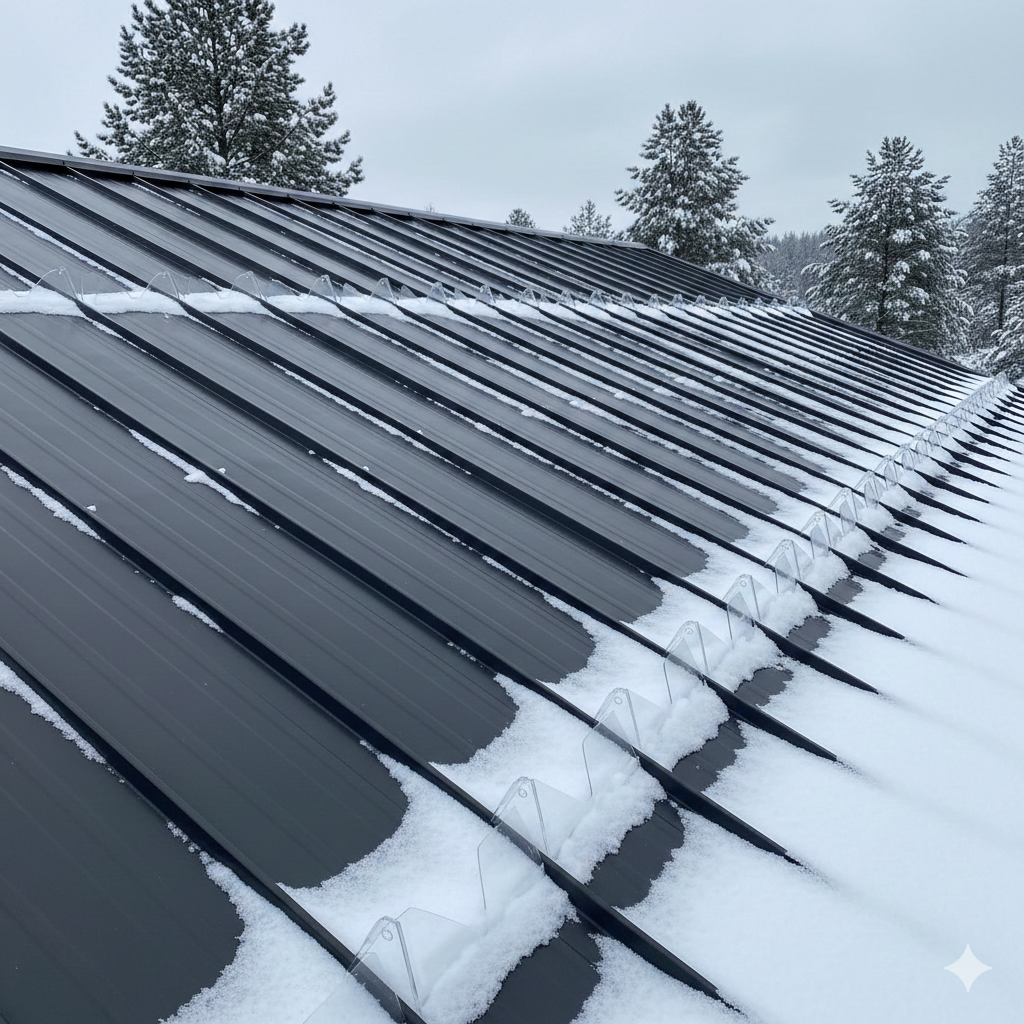 snow guards for standing seam steel roof 1