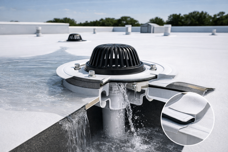 tpo roof drains