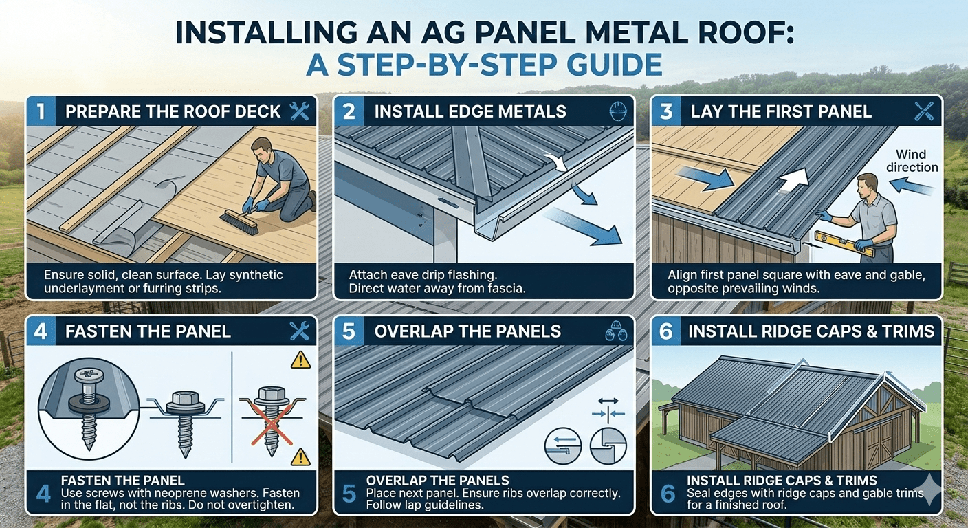How To Install An Ag Panel Metal Roof