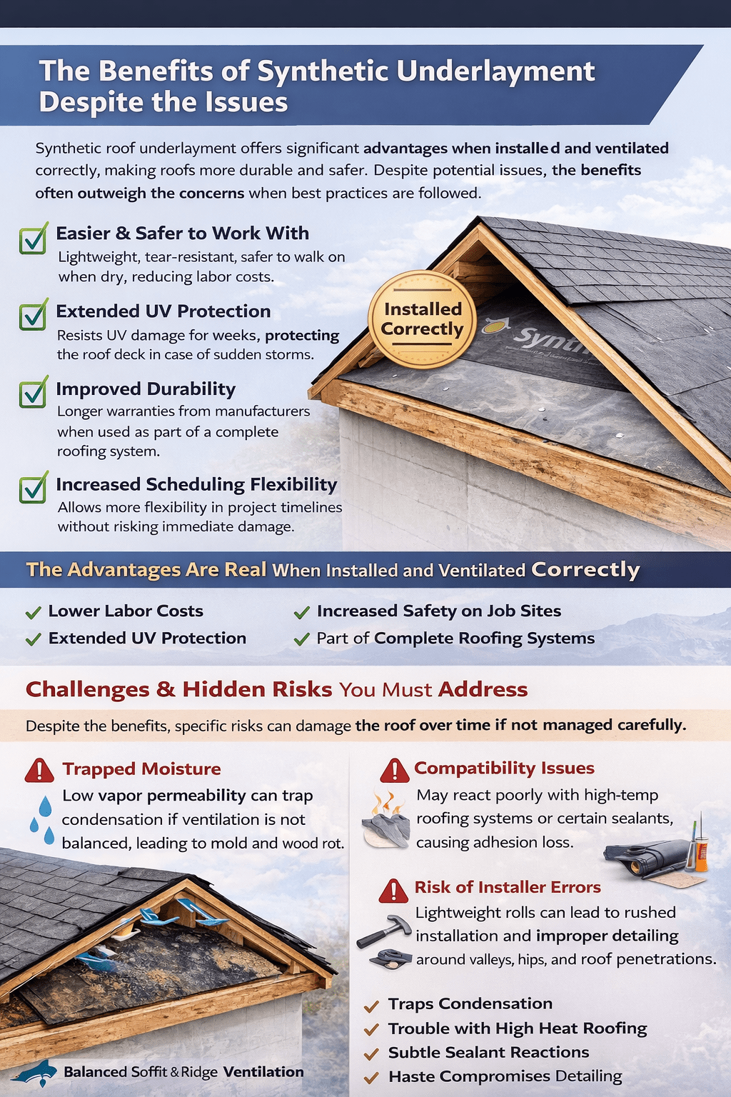 Problems with synthetic roof underlayment (2)