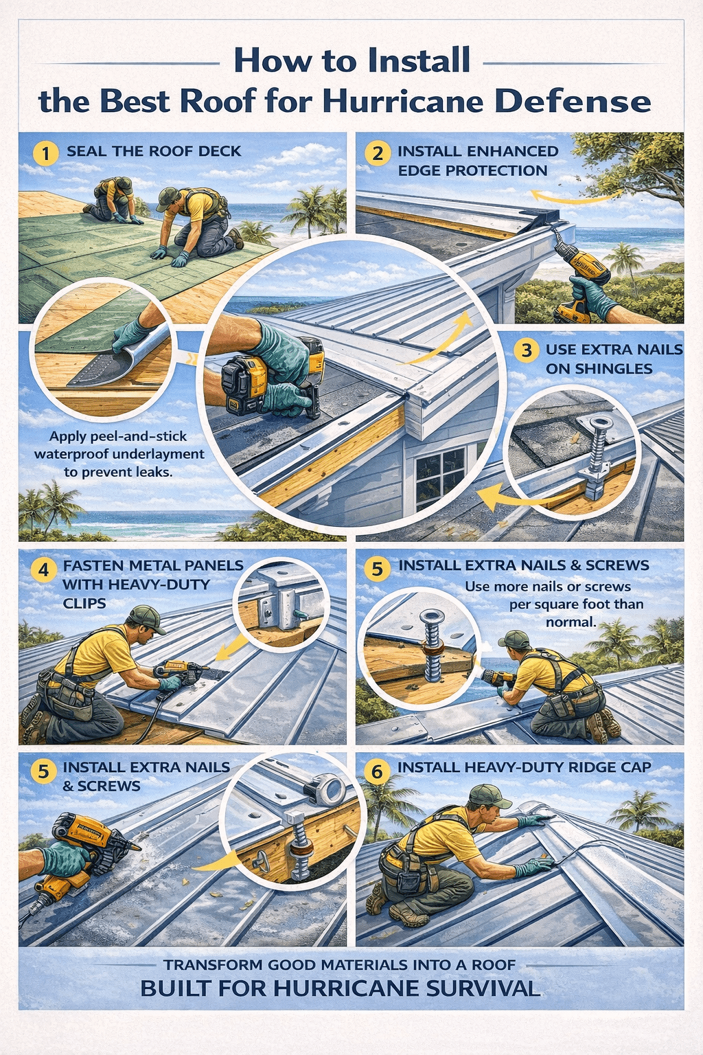 How to install the best roof for hurricane defense