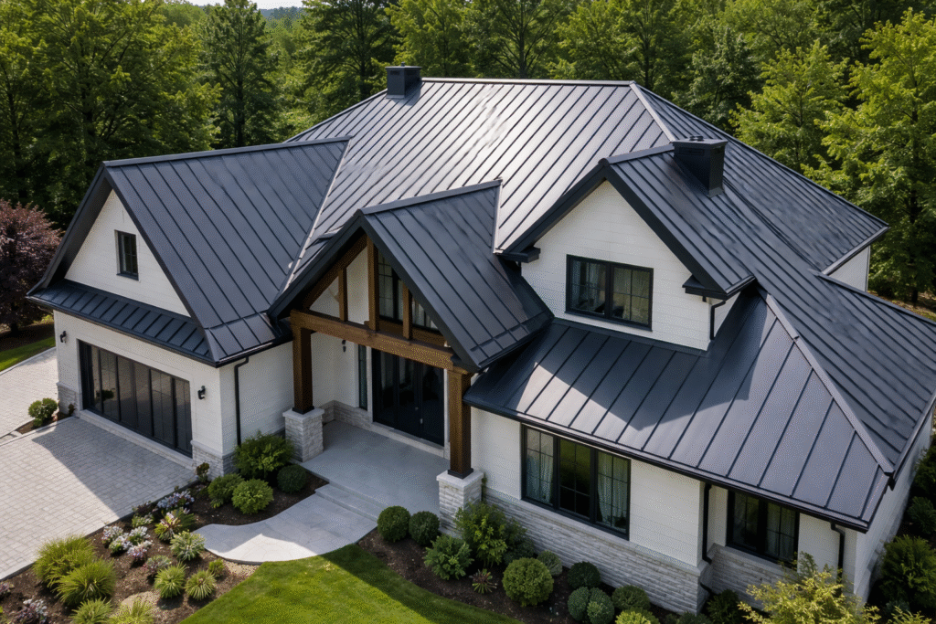 slate grey metal roof