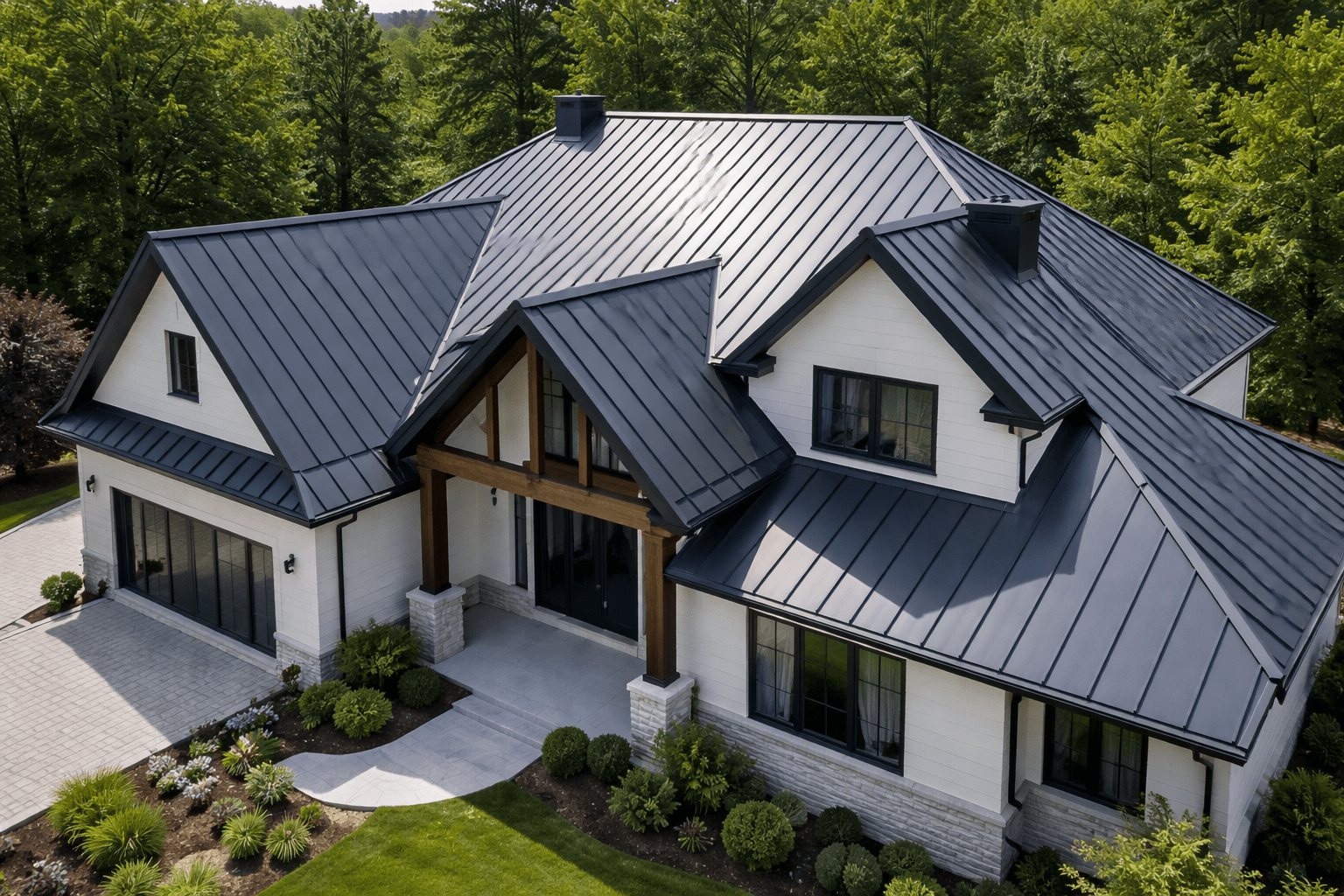 slate grey metal roof