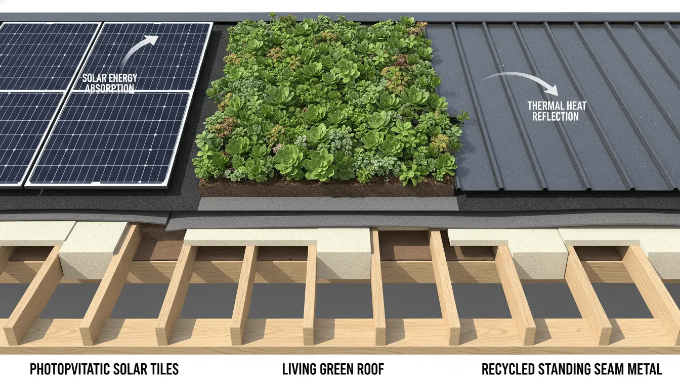 comparison chart of eco-friendly roofing materials