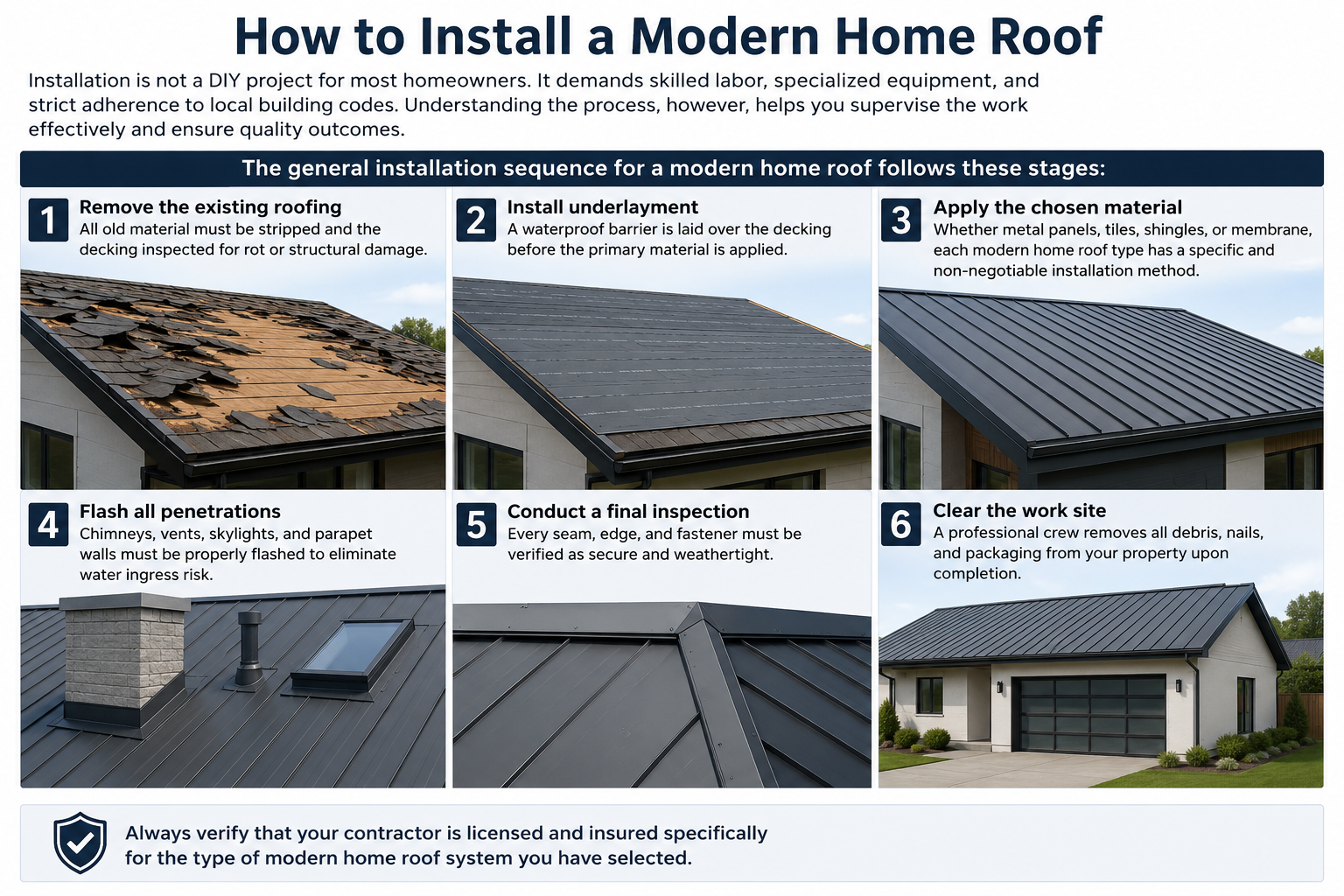 How to Install a Modern Home Roof